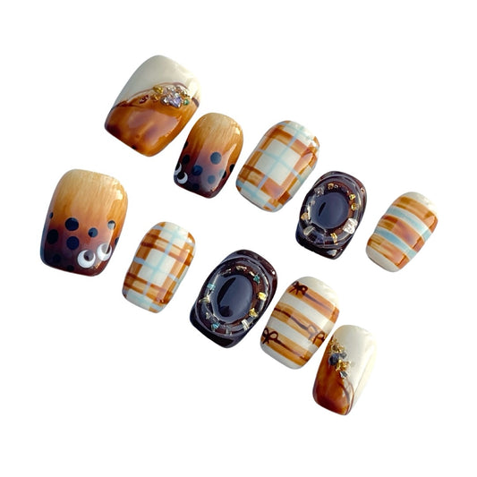 Bubble Tea Press-On Nails