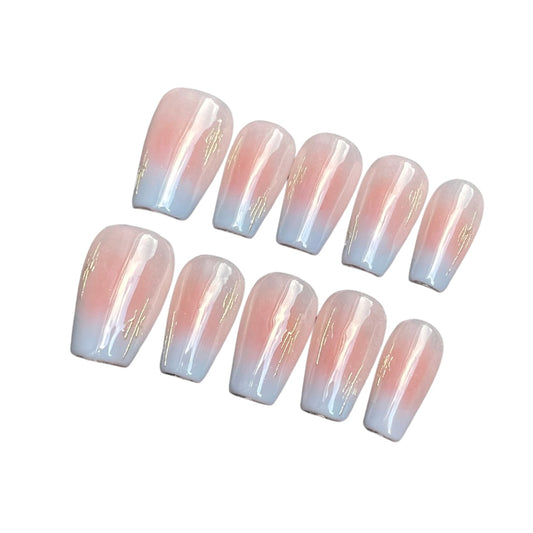 Soft ombre press on nails