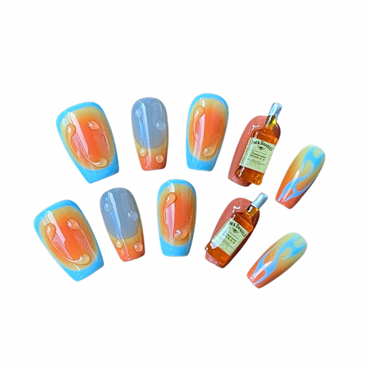 Sunset Cocktail Press-On Nails